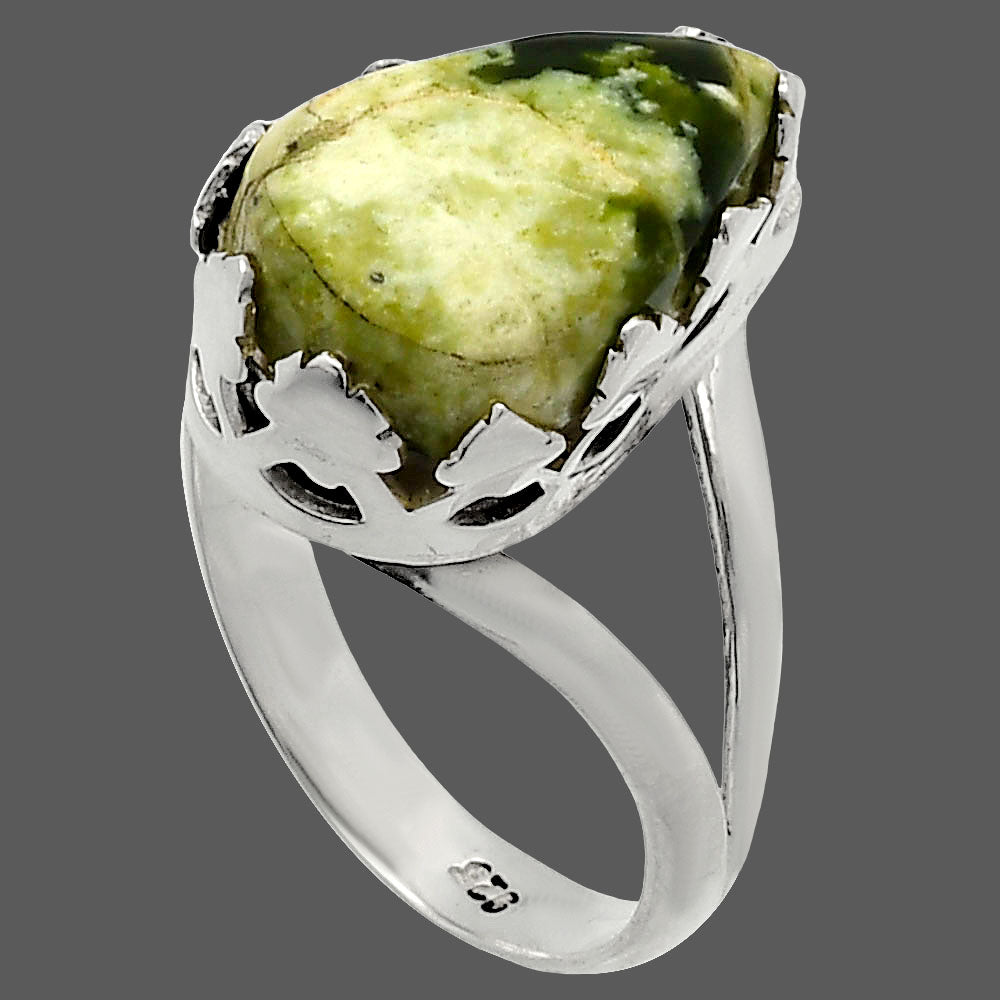 Natural Chrome Chalcedony Ring size-7 R-1576 SDR227659