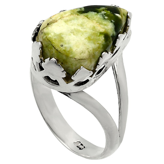 Natural Chrome Chalcedony Ring size-7 R-1576 SDR227659