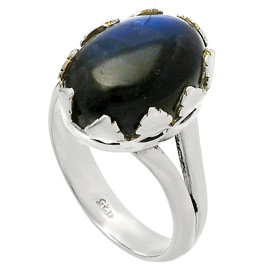 Blue Fire Labradorite - Madagascar Ring size-7 R-1576 SDR227676
