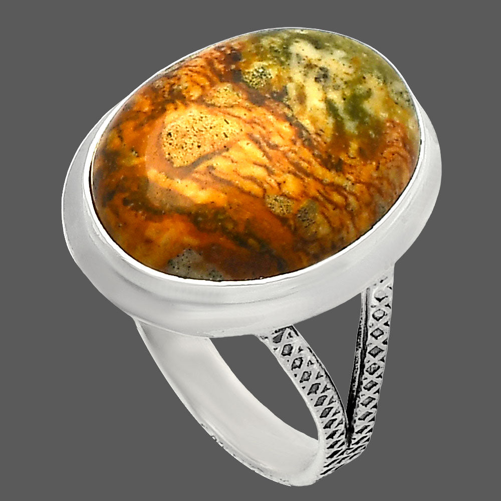 Natural Rocky Butte Picture Jasper Ring size-9 R-1008 SDR227812