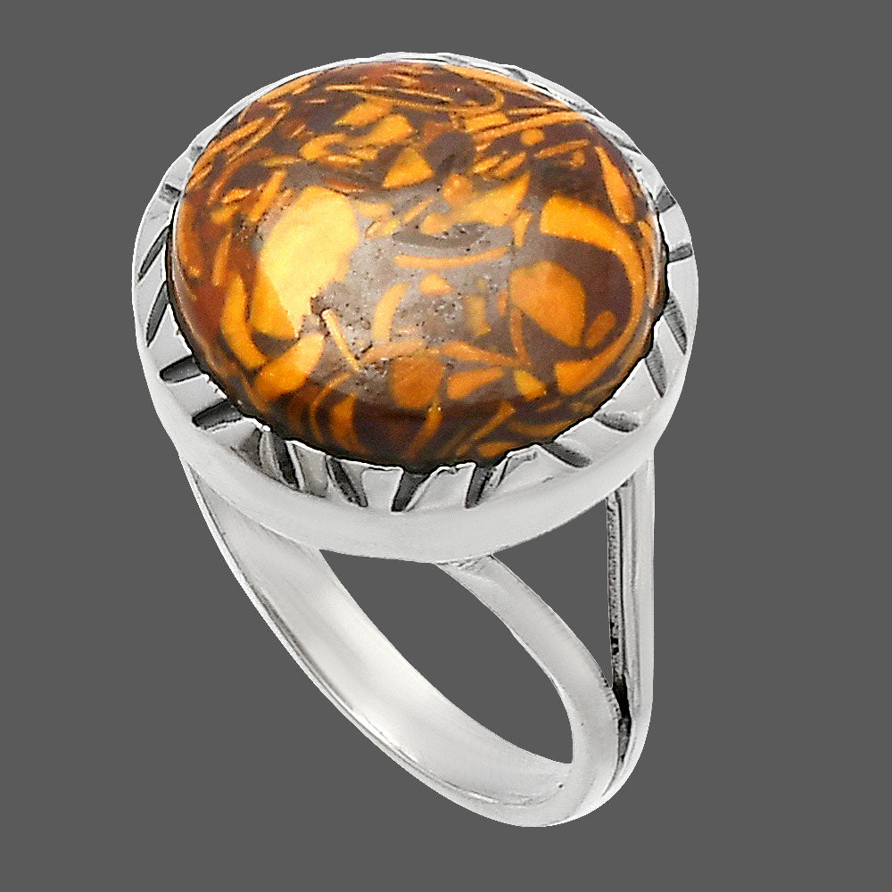 Coquina Fossil Jasper - India Ring size-7 R-1074 SDR227950