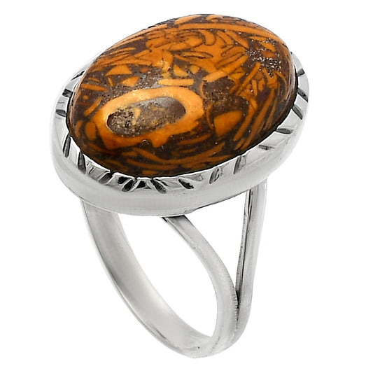 Coquina Fossil Jasper - India Ring size-8 R-1074 SDR227983