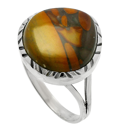 Natural Bamboo Jasper Ring size-9 R-1074 SDR228013