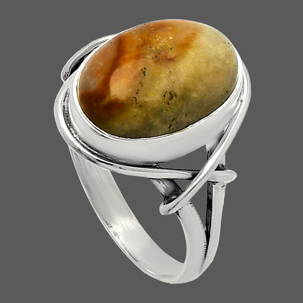 Natural Polygram Jasper Ring size-8.5 R-1054 SDR228178