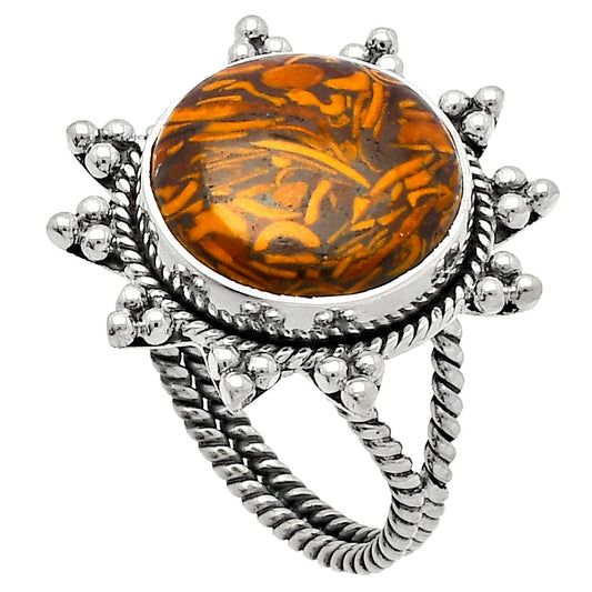 Coquina Fossil Jasper - India Ring size-8 R-1234 SDR228622