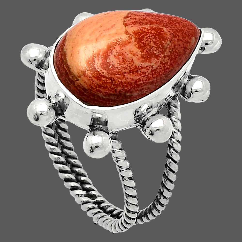 Natural Snake Skin Jasper Ring size-8 R-1268 SDR228945
