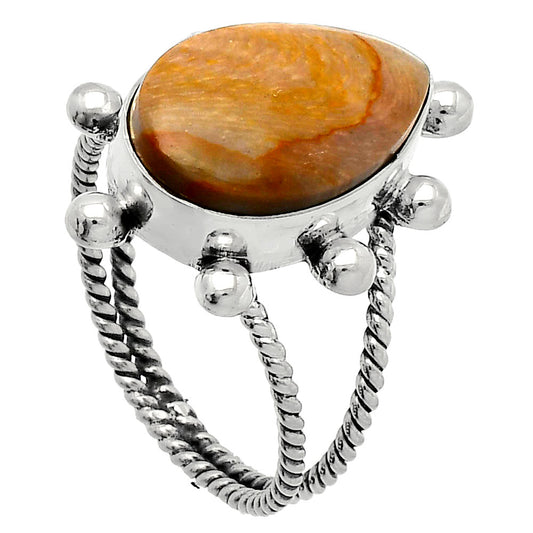 Natural Snake Skin Jasper Ring size-9.5 R-1268 SDR228950