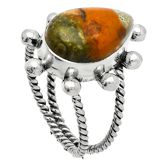 Rhyolite - Rainforest Jasper Ring size-7 R-1268 SDR228986