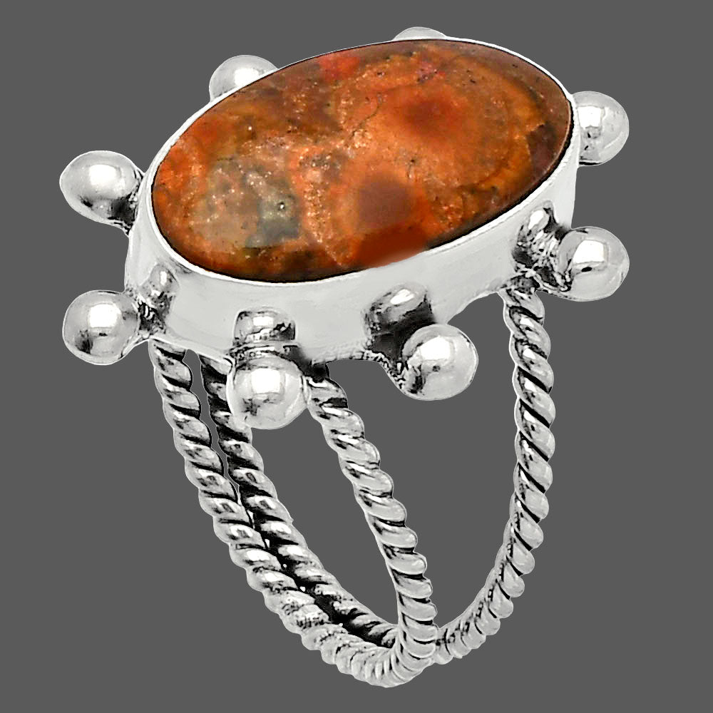 Natural Mexican Bird Eye Ring size-8 R-1268 SDR229006