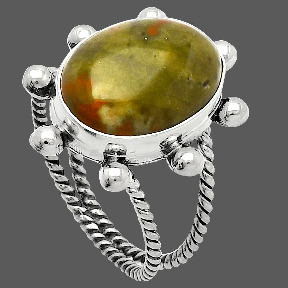 Rhyolite - Rainforest Jasper Ring size-9.5 R-1268 SDR229030