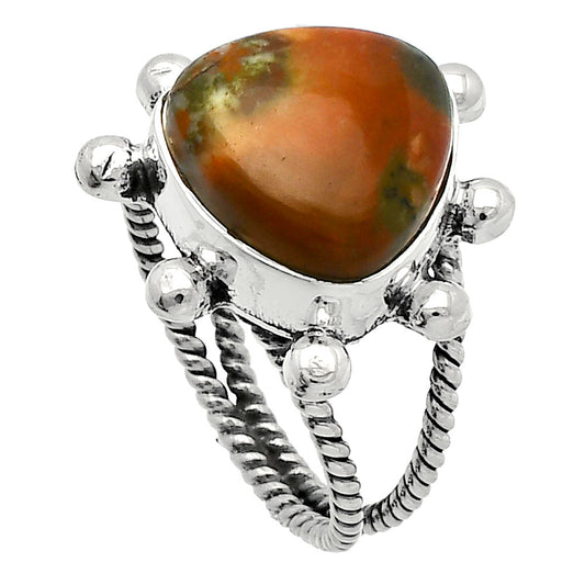 Rhyolite - Rainforest Jasper Ring size-7 R-1268 SDR229038