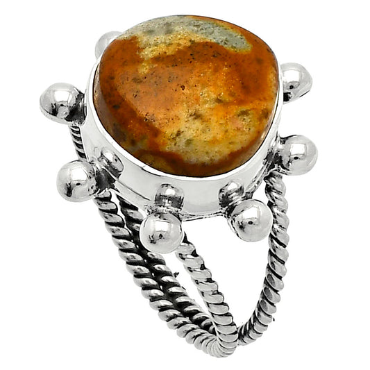 Natural Rocky Butte Picture Jasper Ring size-8 R-1268 SDR229061
