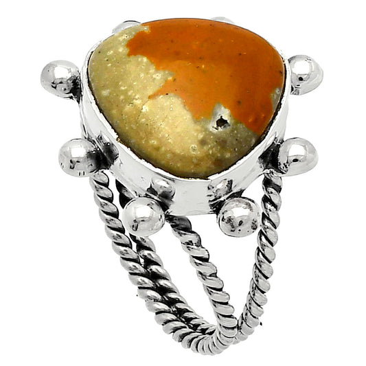 Natural Rocky Butte Picture Jasper Ring size-8 R-1268 SDR229062
