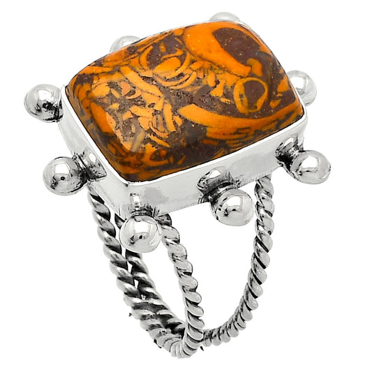 Coquina Fossil Jasper - India Ring size-9.5 R-1268 SDR229075