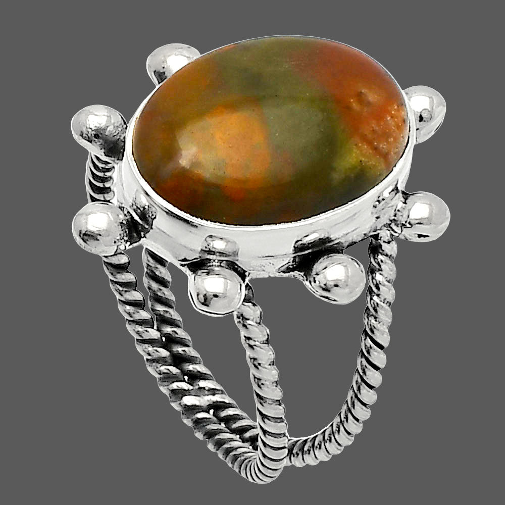 Rhyolite - Rainforest Jasper Ring size-7 R-1268 SDR229098