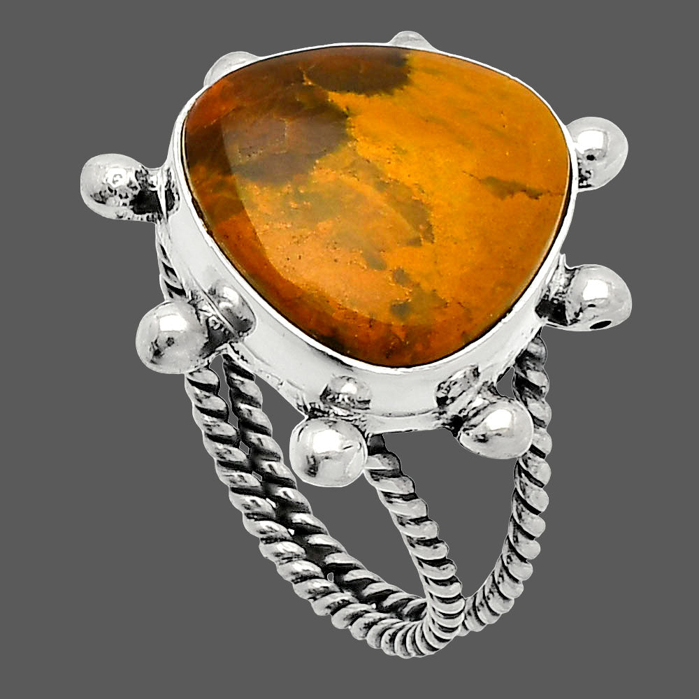 Natural Ocean Jasper - Madagascar Ring size-9 R-1268 SDR229104