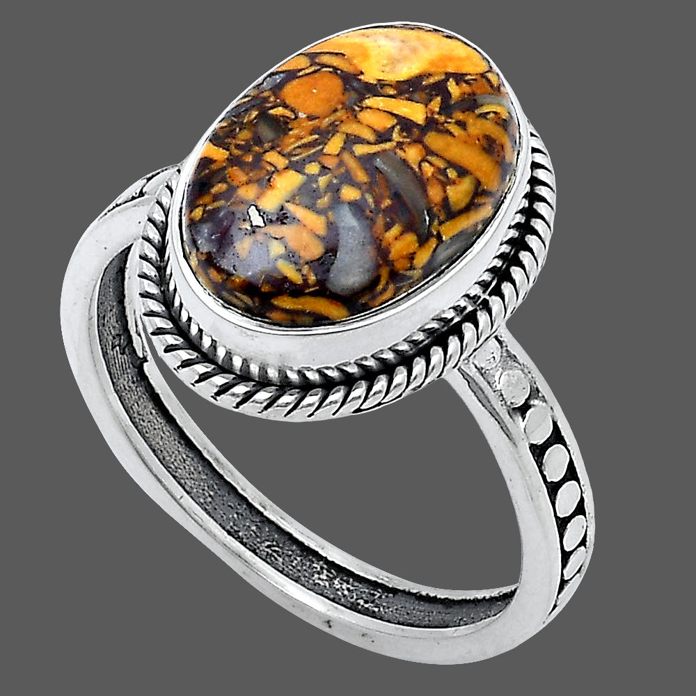 Coquina Fossil Jasper - India Ring size-9 R-1066 SDR229287