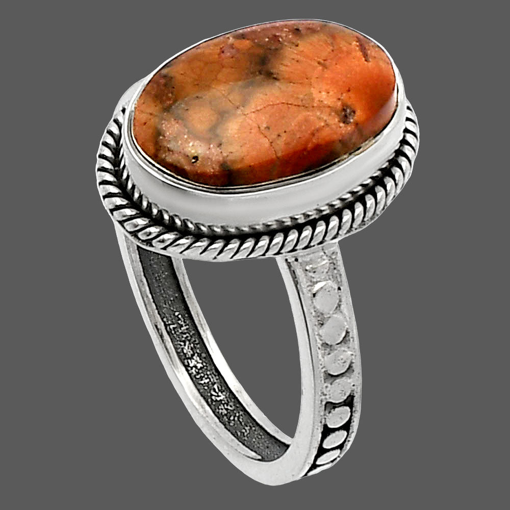 Natural Poppy Jasper Ring size-9 R-1066 SDR229430