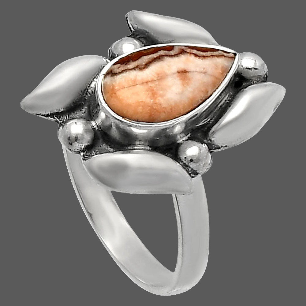 Natural Rosetta Picture Jasper Ring size-8.5 R-1125 SDR229487