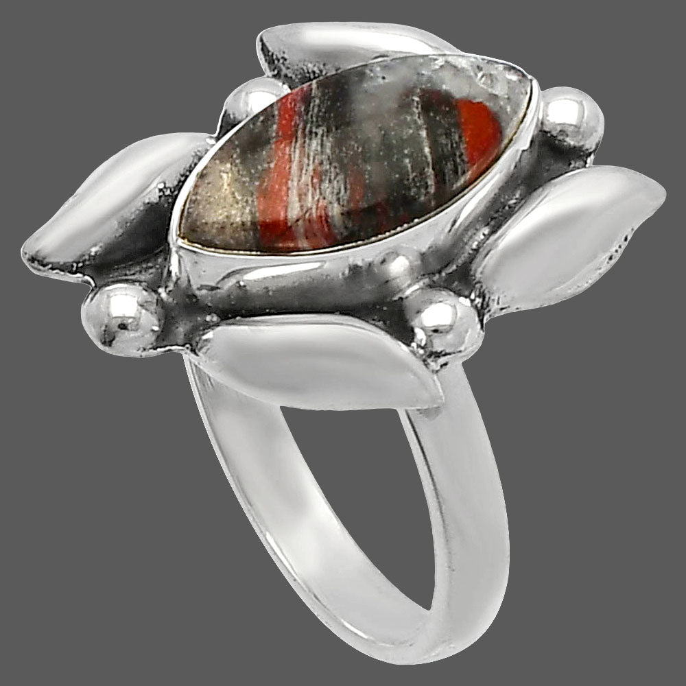 Natural Snake Skin Jasper Ring size-8 R-1125 SDR229509