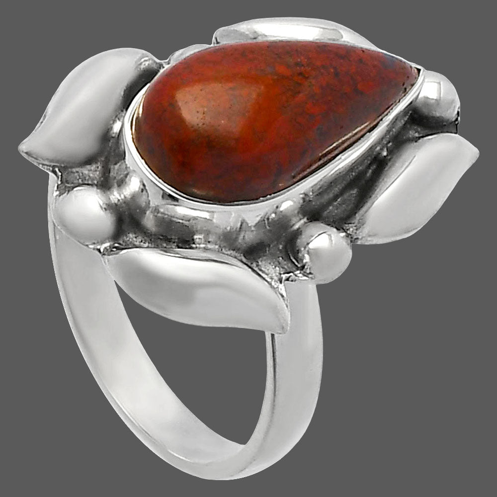 Natural Red Moss Agate Ring size-7 R-1125 SDR229549