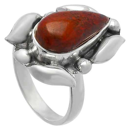 Natural Red Moss Agate Ring size-7 R-1125 SDR229549