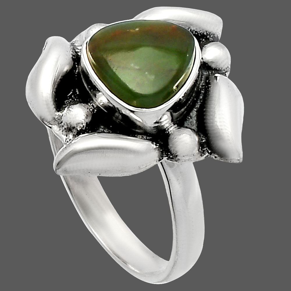 Natural Chrome Chalcedony Ring size-8 R-1125 SDR229582