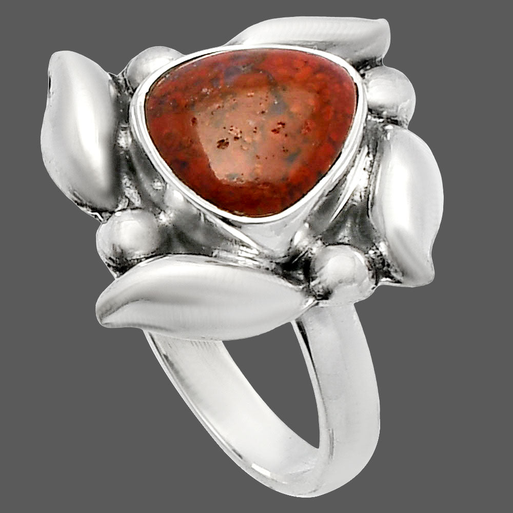 Natural Red Moss Agate Ring size-6 R-1125 SDR229597