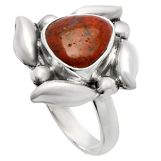 Natural Red Moss Agate Ring size-6 R-1125 SDR229597