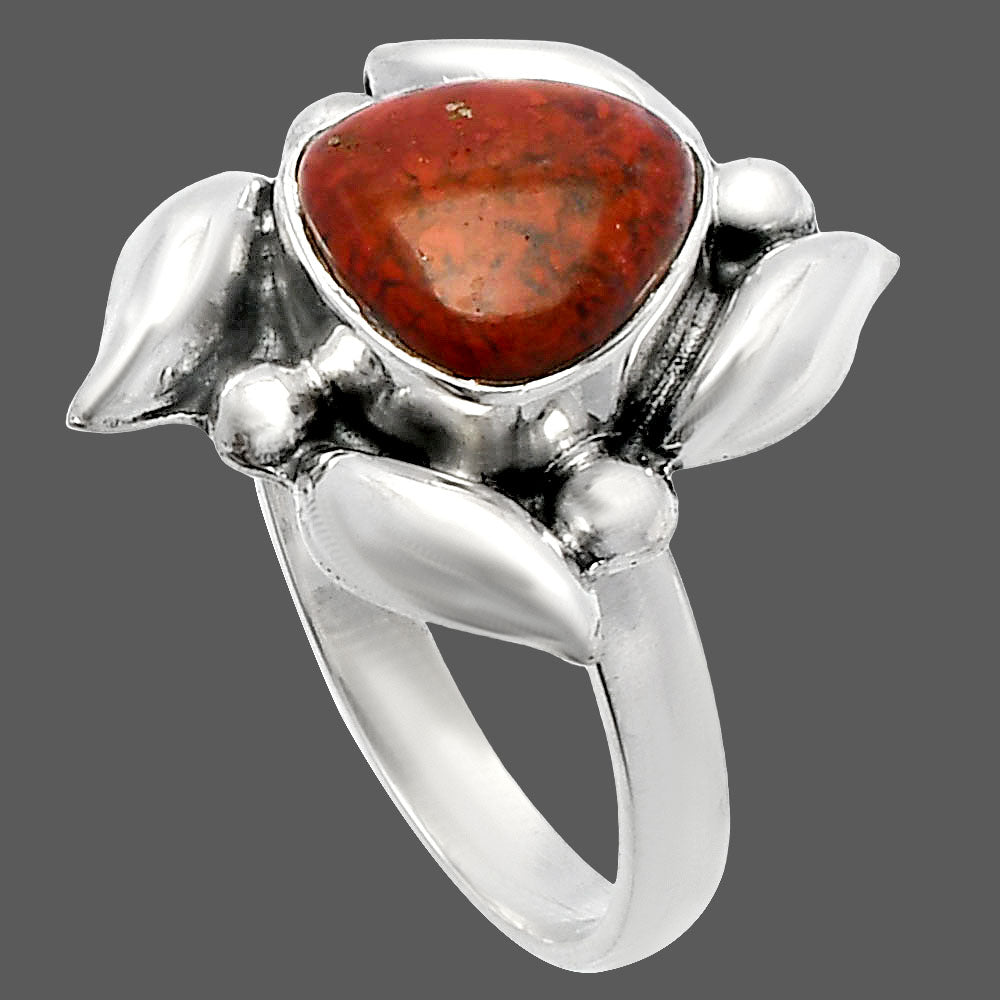 Natural Red Moss Agate Ring size-8 R-1125 SDR229599