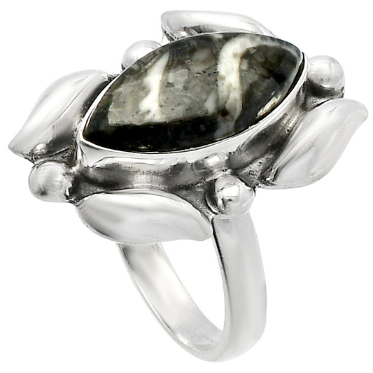 Natural Mexican Cabbing Fossil Ring size-8 R-1125 SDR229605