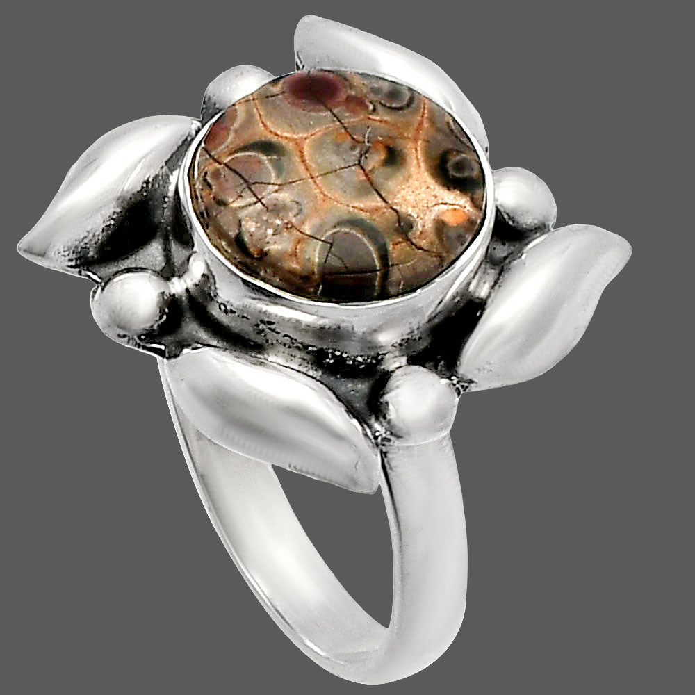 Natural Leopard Skin Jasper Ring size-8 R-1125 SDR229629