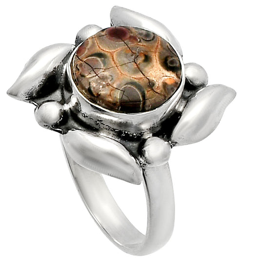 Natural Leopard Skin Jasper Ring size-8 R-1125 SDR229629