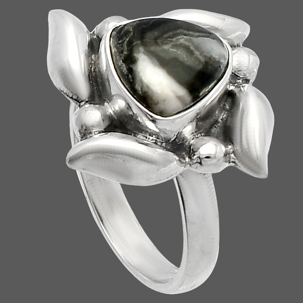 Natural Mexican Cabbing Fossil Ring size-6 R-1125 SDR229630