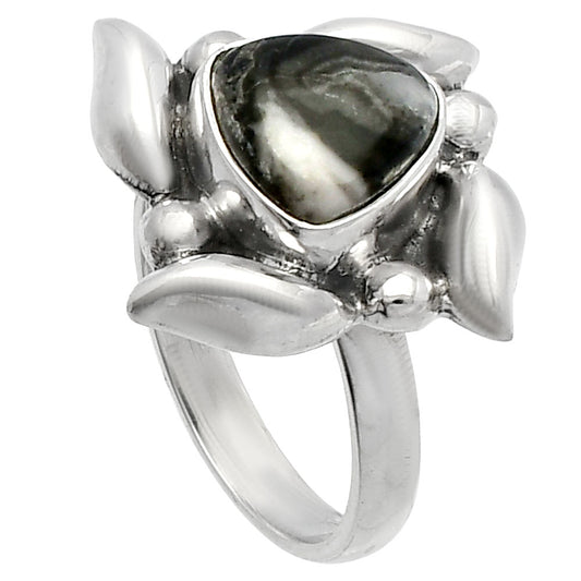 Natural Mexican Cabbing Fossil Ring size-6 R-1125 SDR229630