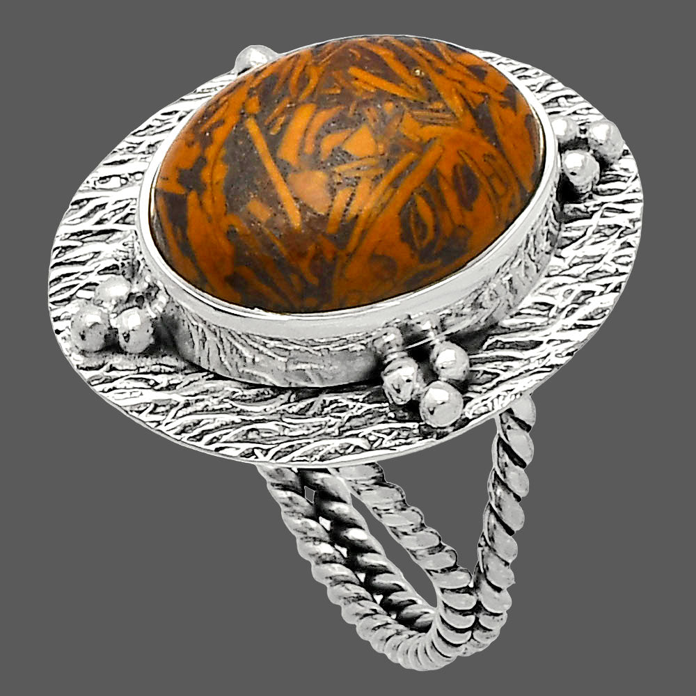 Coquina Fossil Jasper - India Ring size-8 R-1722 SDR229866