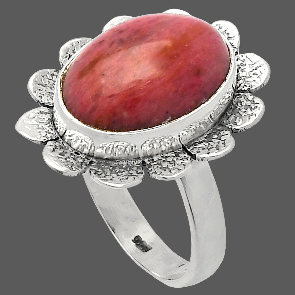 Natural Pink Tulip Quartz Ring size-7.5 R-1241 SDR230072