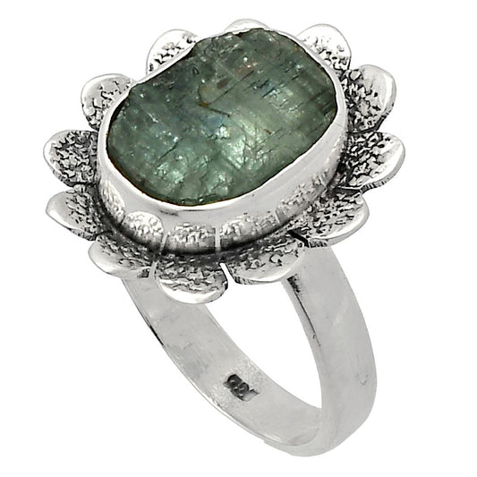 Natural Aquamarine Rough - Brazil Ring size-7 R-1241 SDR230078