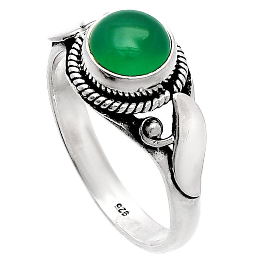 Natural Green Onyx Ring size-7.5 R-1405 SDR230162