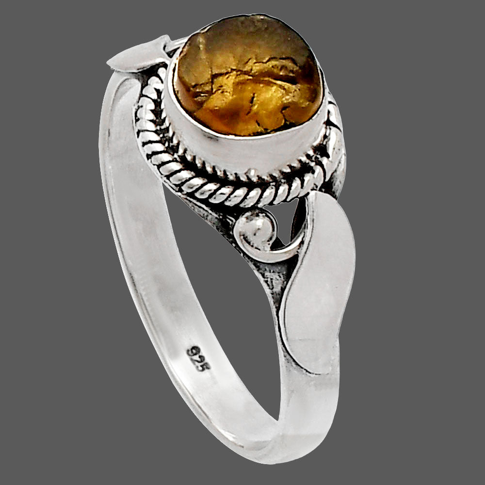 Natural Rare Kornerupine Rough Ring size-8.5 R-1405 SDR230170