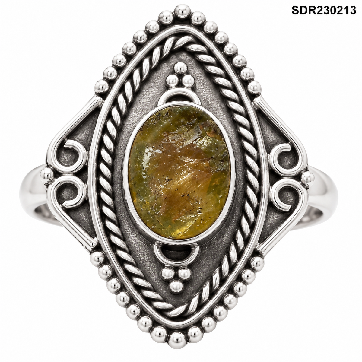 Natural Rare Kornerupine Rough Ring size-7.5 R-1557 SDR230213