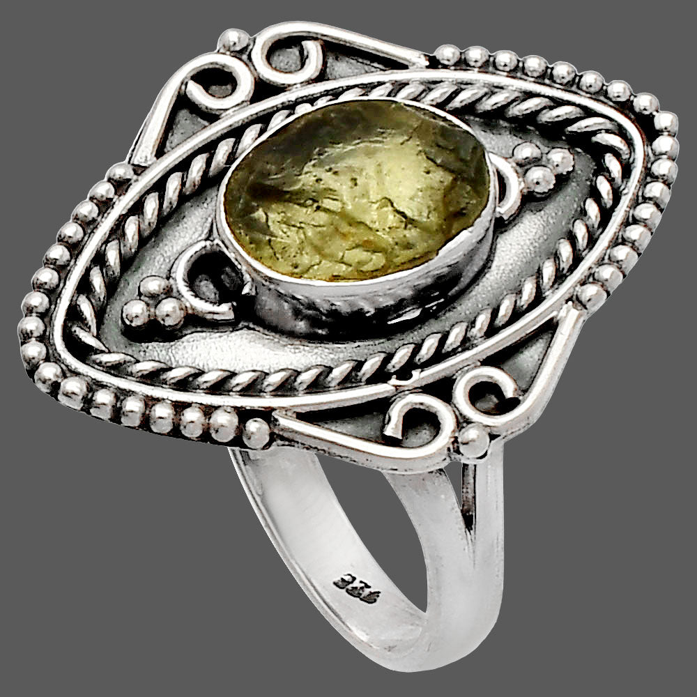 Natural Rare Kornerupine Rough Ring size-7.5 R-1557 SDR230213