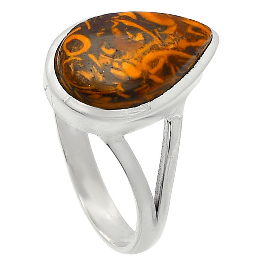 Coquina Fossil Jasper - India Ring size-9.5 R-1005 SDR230364