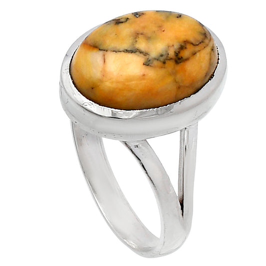 Natural Honey Dendritic Opal Ring size-9 R-1005 SDR230365