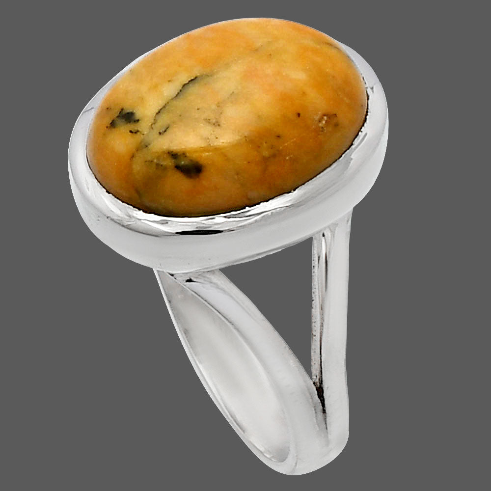 Natural Honey Dendritic Opal Ring size-8 R-1005 SDR230390