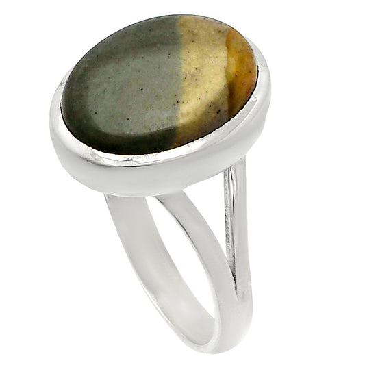 Natural Polygram Jasper Ring size-9 R-1005 SDR230508