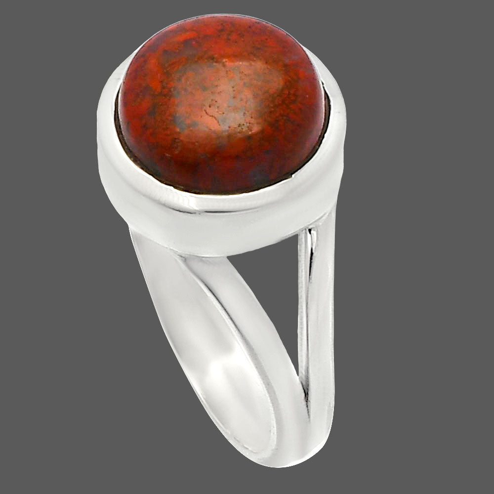 Natural Red Moss Agate Ring size-7 R-1005 SDR230511