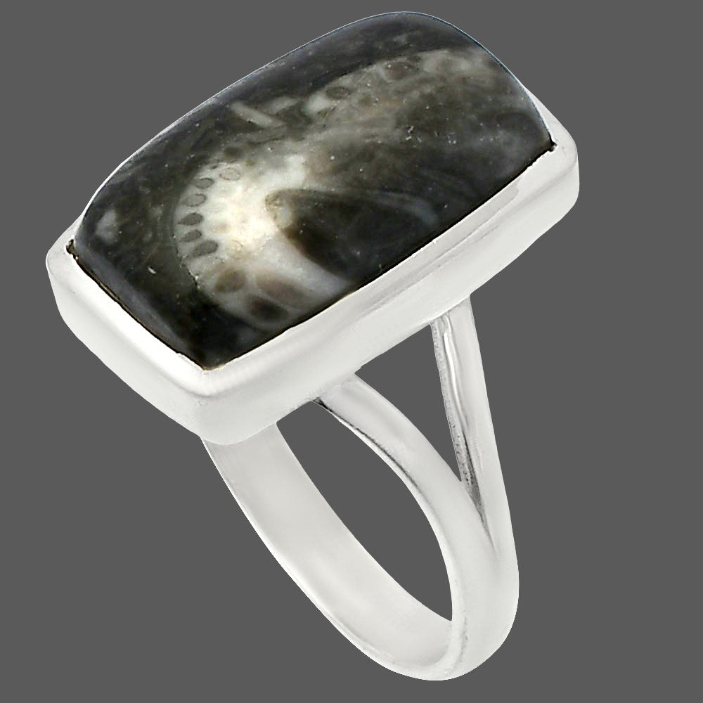 Natural Mexican Cabbing Fossil Ring size-9.5 R-1005 SDR230535