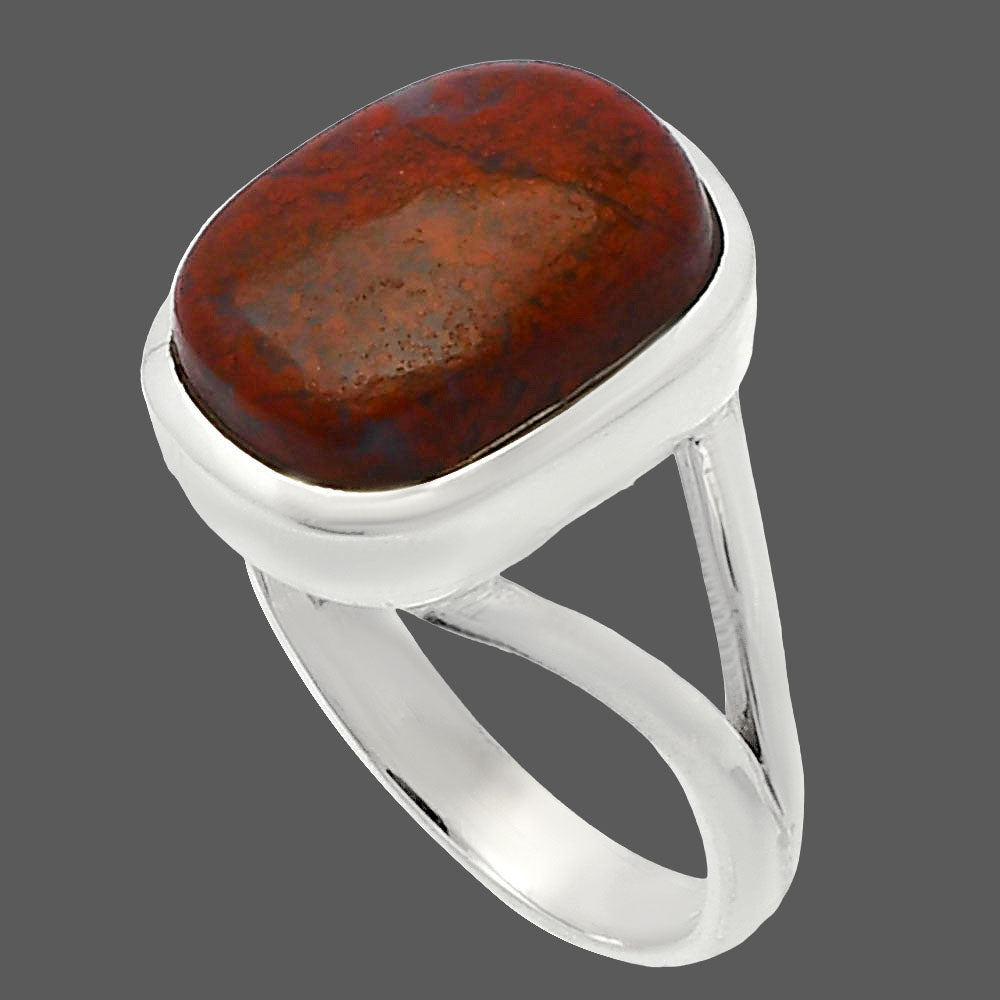 Natural Red Moss Agate Ring size-8 R-1005 SDR230549