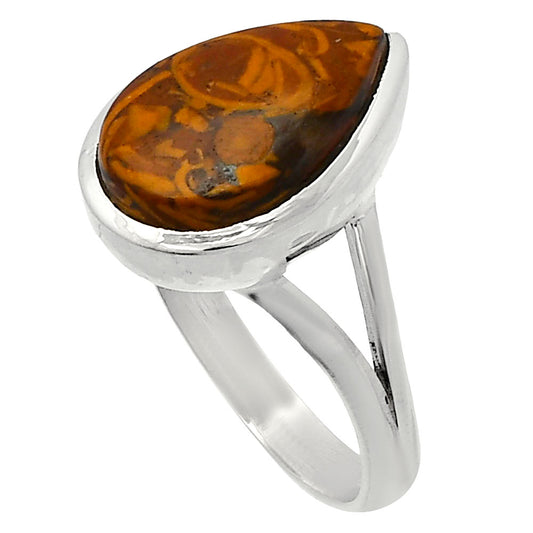 Coquina Fossil Jasper - India Ring size-9 R-1005 SDR230573